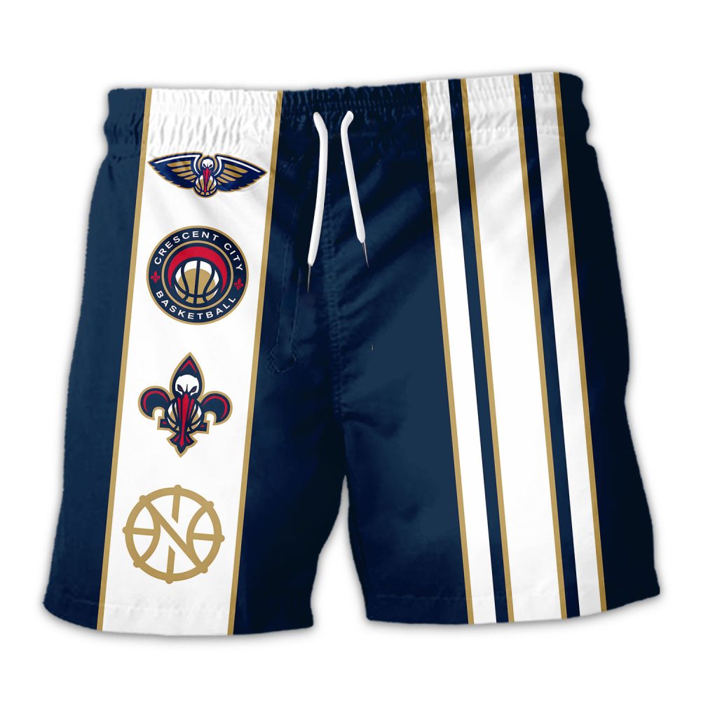 New Orleans Pelicans Hawaiian Shorts Classic Color Contrast - Image 3