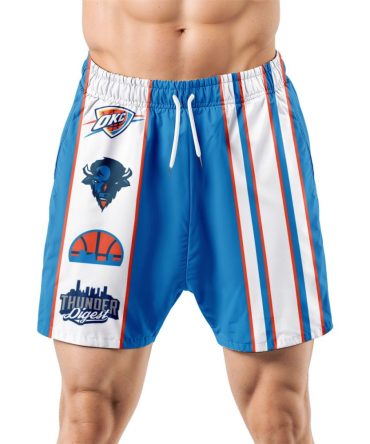 Oklahoma City Thunder Hawaiian Shorts Classic Color Contrast