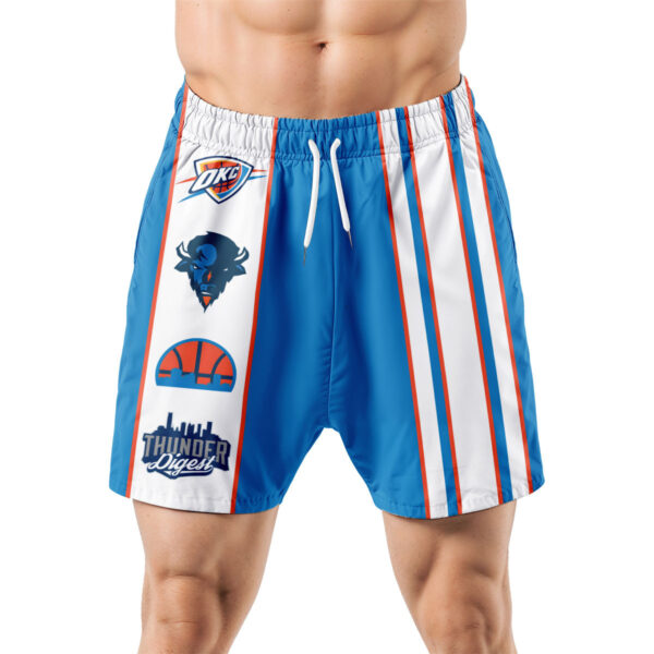 Oklahoma City Thunder Hawaiian Shorts Classic Color Contrast - Image 5
