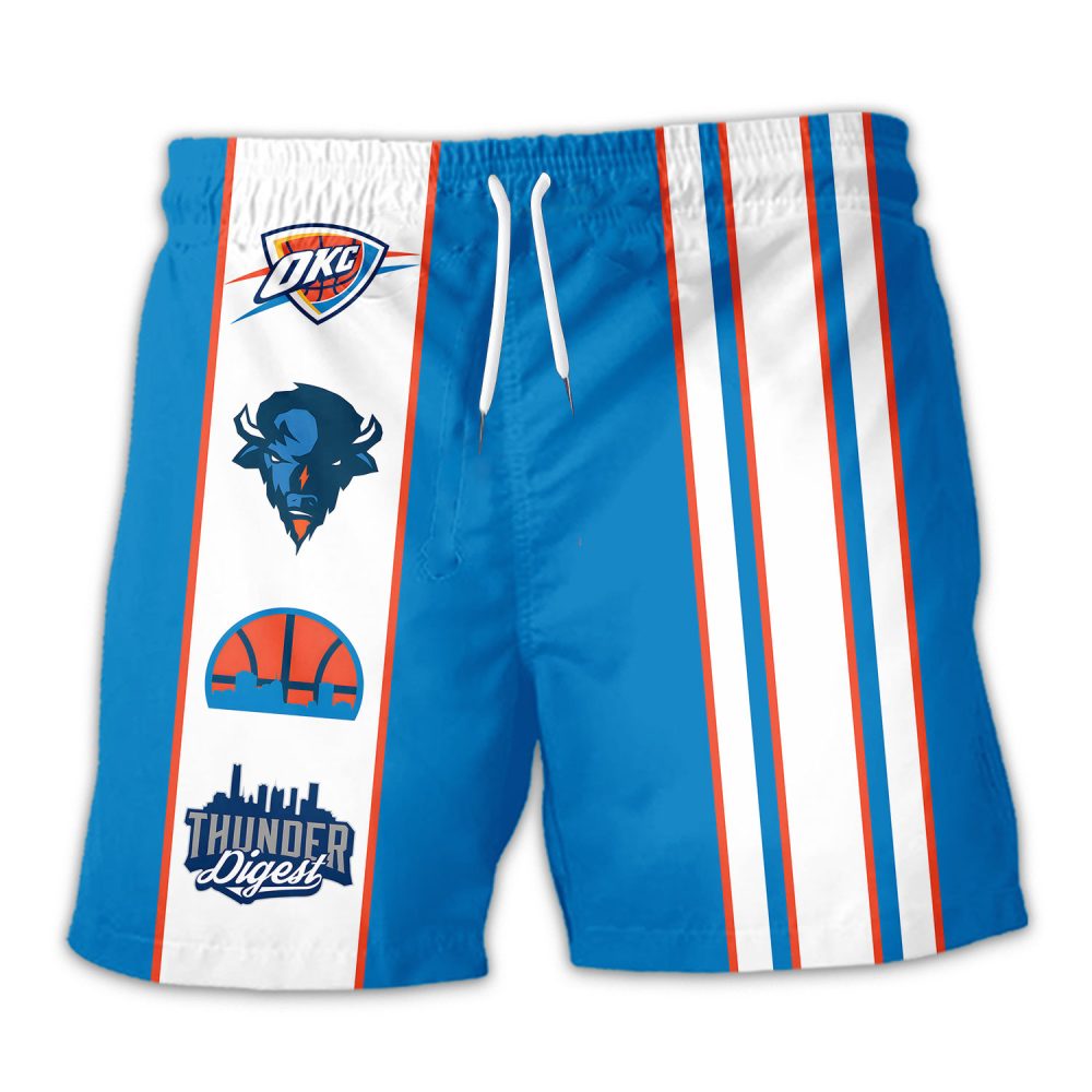 Oklahoma City Thunder Hawaiian Shorts Classic Color Contrast - Image 3