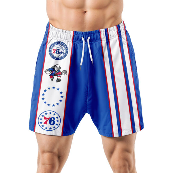 Philadelphia 76Ers Hawaiian Shorts Classic Color Contrast - Image 5