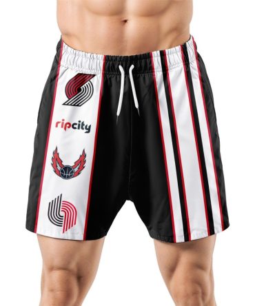 Portland Trail Blazers Hawaiian Shorts Classic Color Contrast