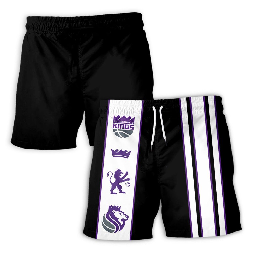 Sacramento Kings Hawaiian Shorts Classic Color Contrast - Image 2