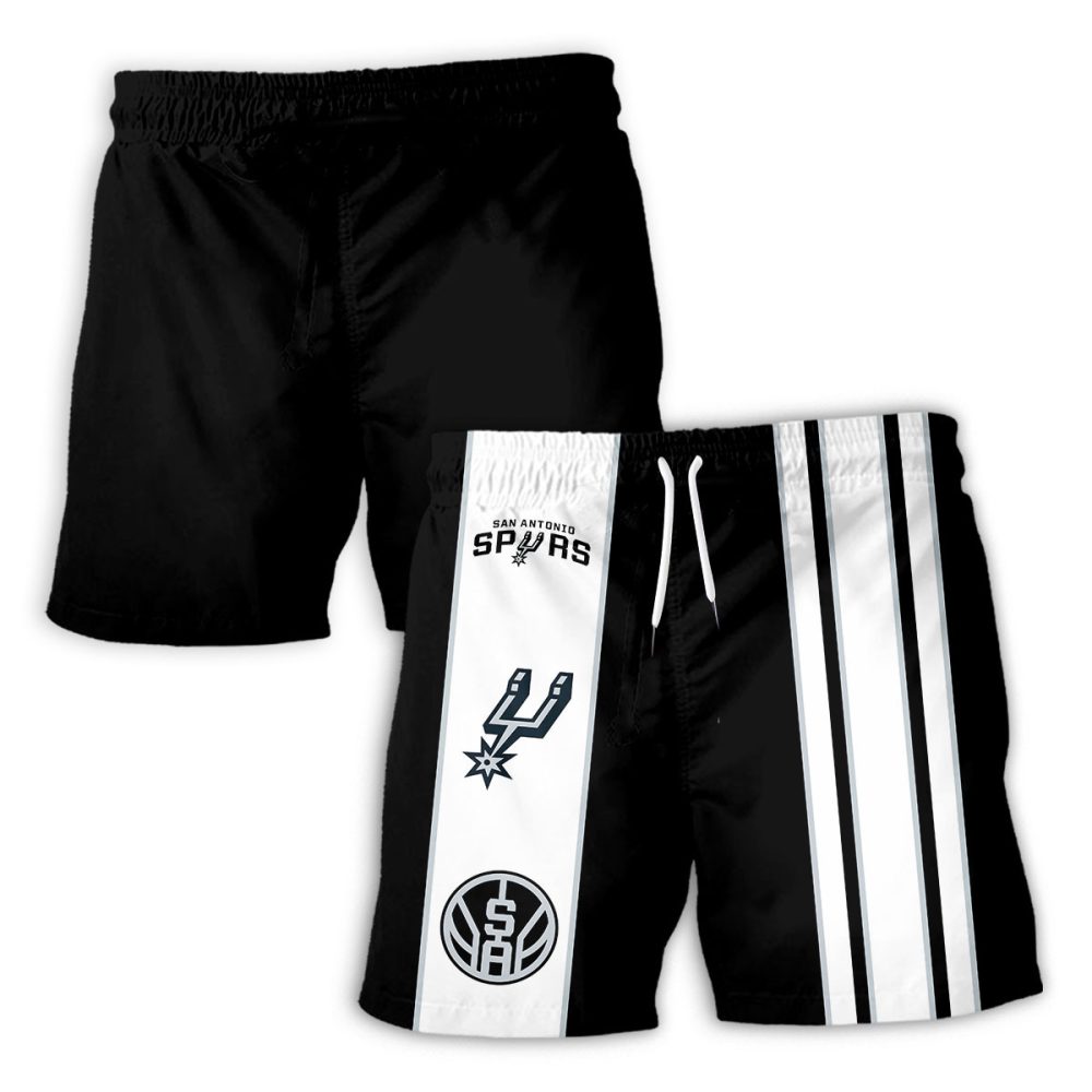 San Antonio Spurs Hawaiian Shorts Classic Color Contrast - Image 2