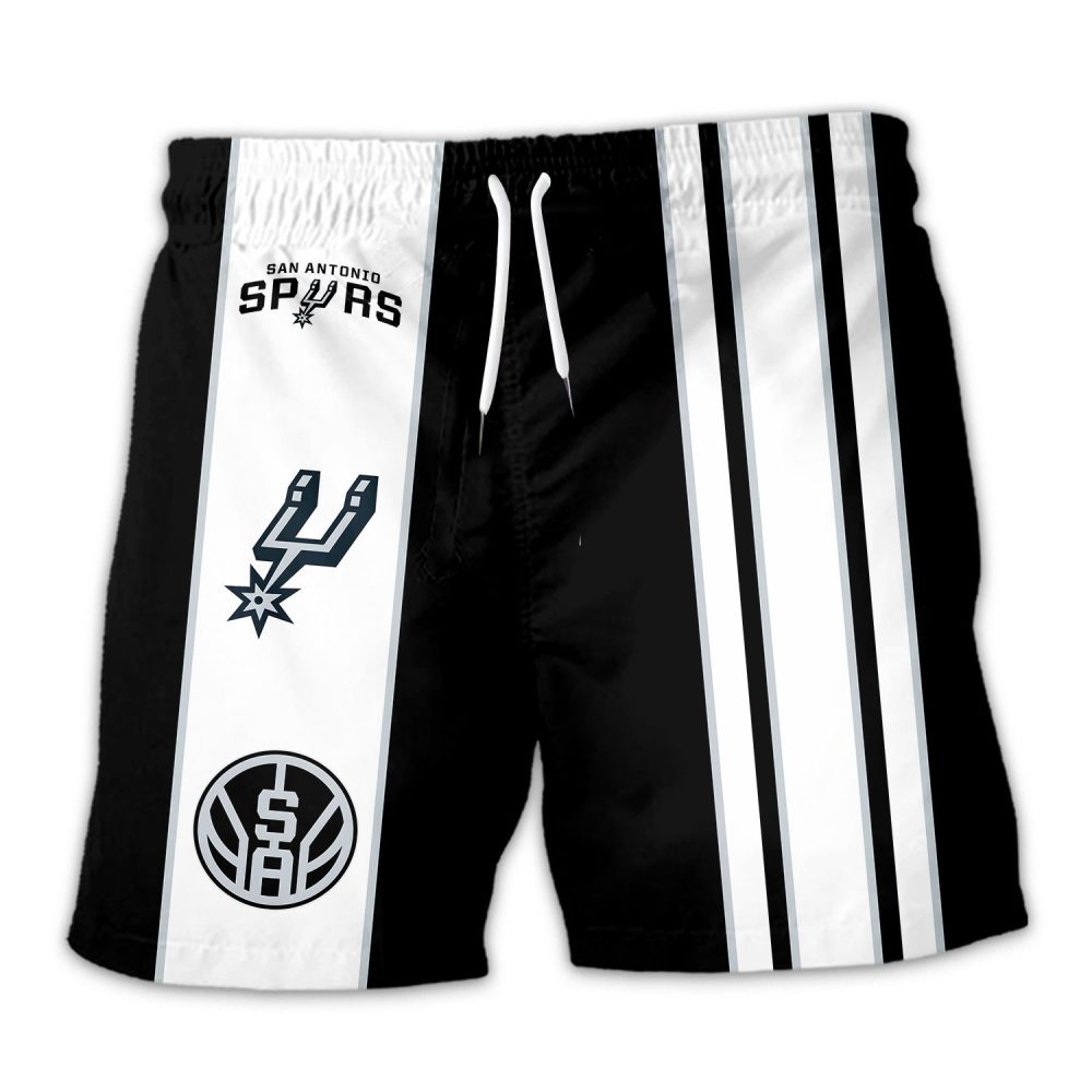 San Antonio Spurs Hawaiian Shorts Classic Color Contrast - Image 3
