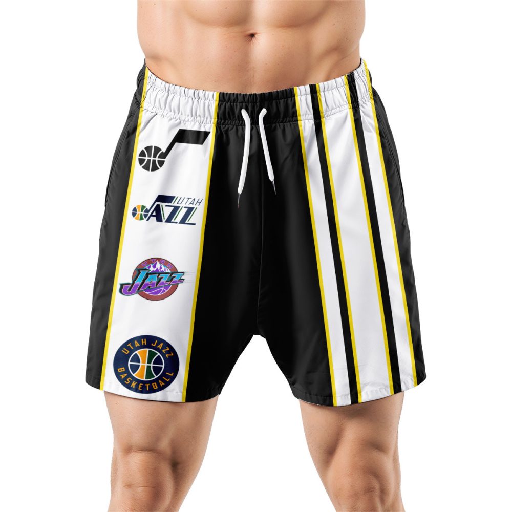 Utah Jazz Hawaiian Shorts Classic Color Contrast