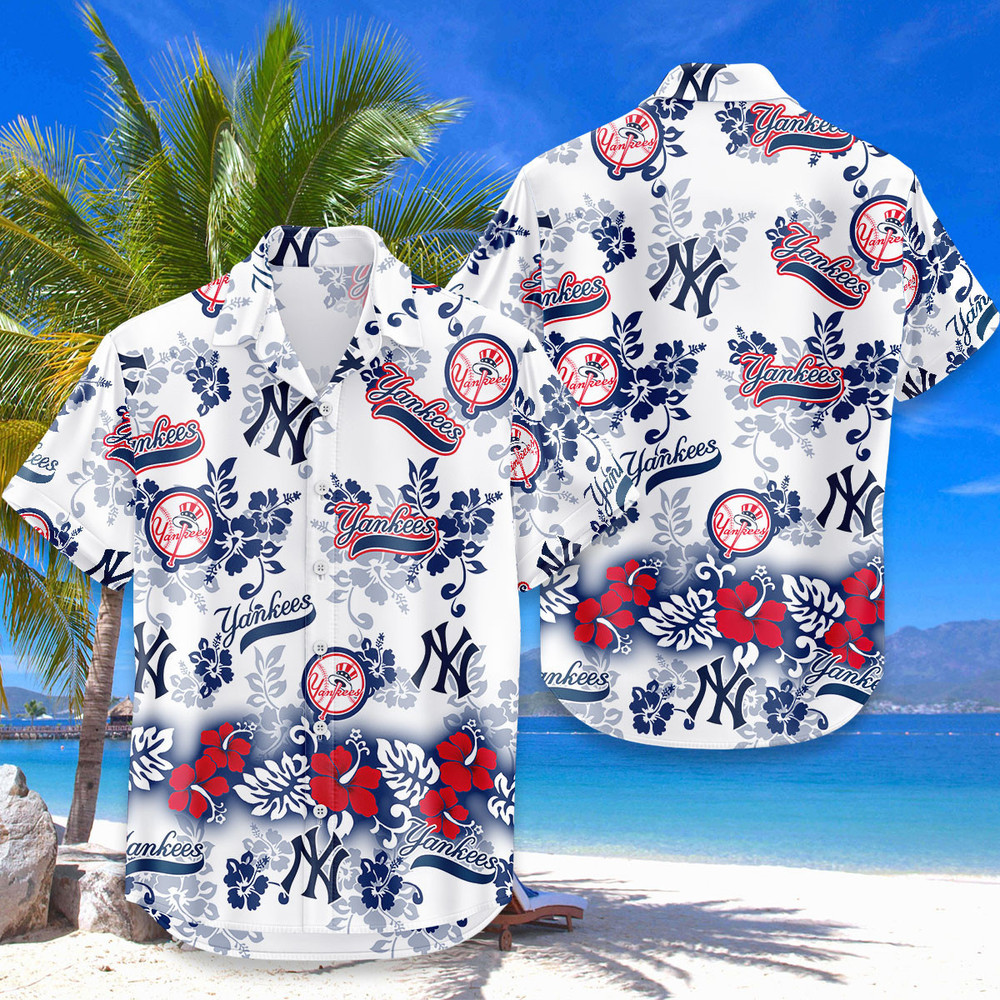 New York Yankees Aloha Paradise Hawaiian Shirt