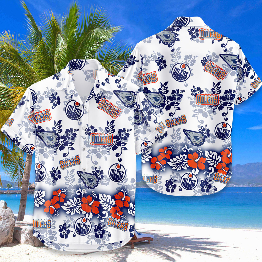 Edmonton Oilers Aloha Paradise Hawaiian Shirt