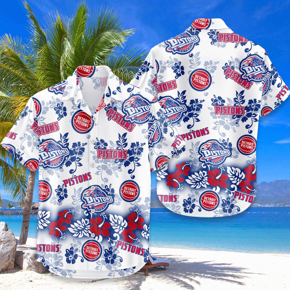 Detroit Pistons Aloha Paradise Hawaiian Shirt