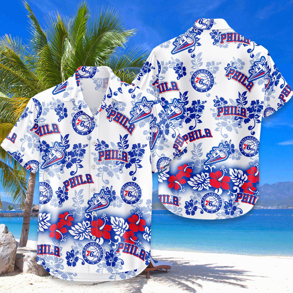 Philadelphia 76Ers Aloha Paradise Hawaiian Shirt