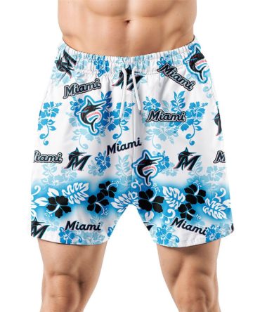 Miami Marlins Aloha Paradise Hawaiian Shorts