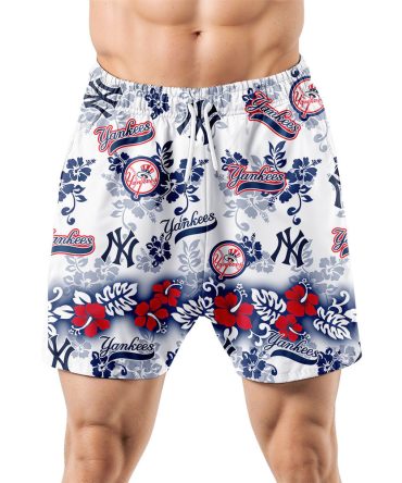 New York Yankees Aloha Paradise Hawaiian Shorts