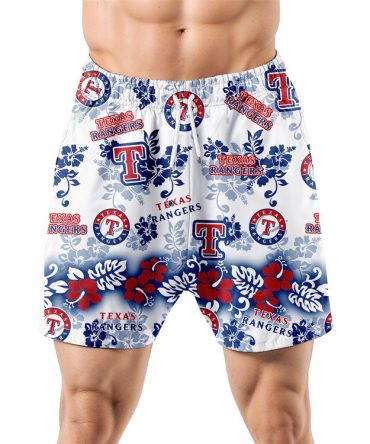 Texas Rangers Aloha Paradise Hawaiian Shorts