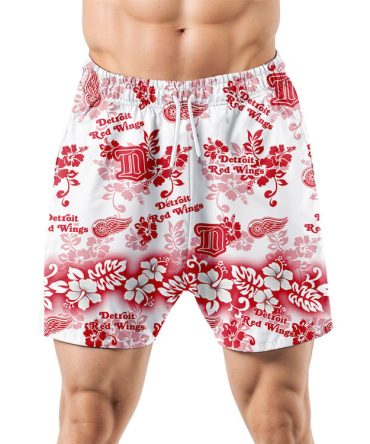Detroit Red Wings Aloha Paradise Hawaiian Shorts