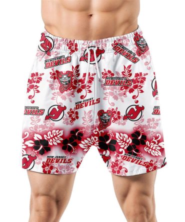 New Jersey Devils Aloha Paradise Hawaiian Shorts