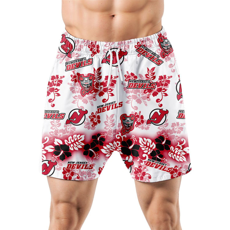 New Jersey Devils Aloha Paradise Hawaiian Shorts