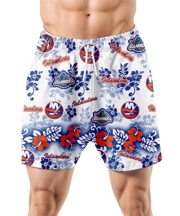 New York Islanders Aloha Paradise Hawaiian Shorts