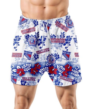 New York Rangers Aloha Paradise Hawaiian Shorts
