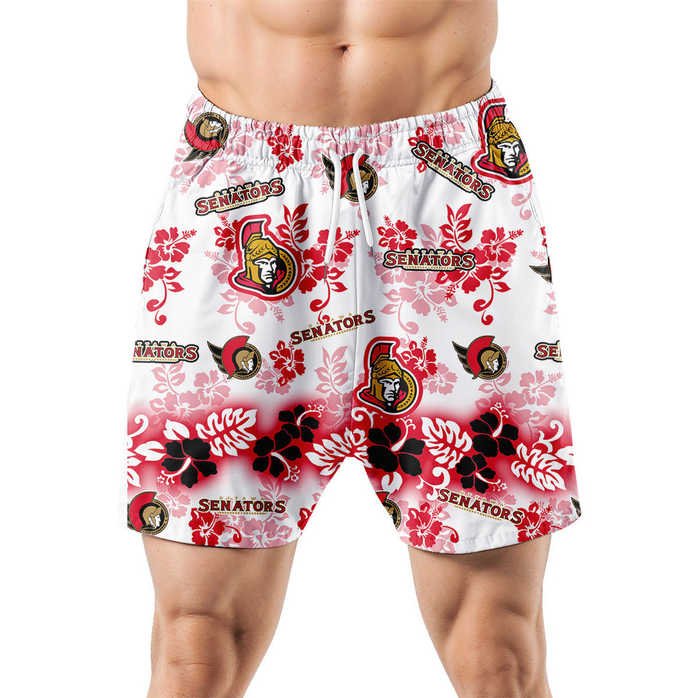 Ottawa Senators Aloha Paradise Hawaiian Shorts