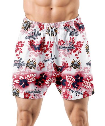 Washington Capitals Aloha Paradise Hawaiian Shorts