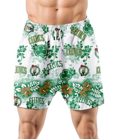 Boston Celtics Aloha Paradise Hawaiian Shorts