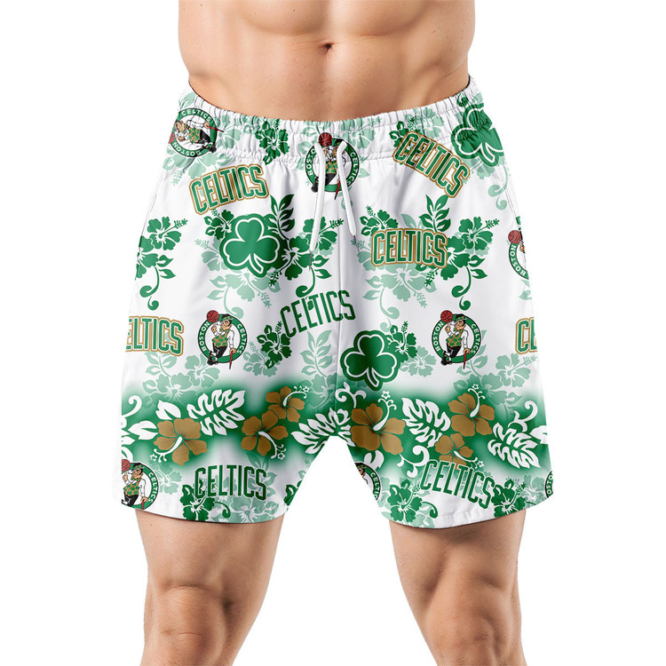 Boston Celtics Aloha Paradise Hawaiian Shorts