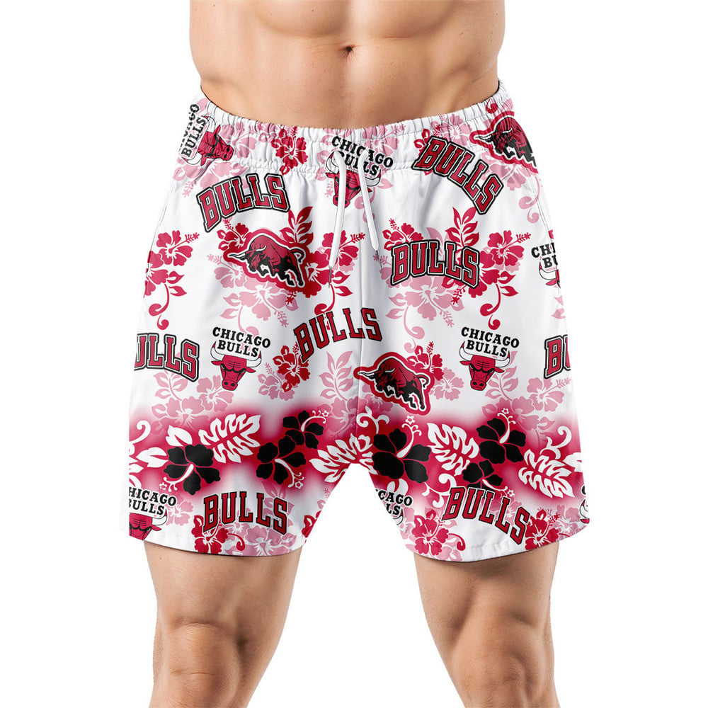 Chicago Bulls Aloha Paradise Hawaiian Shorts