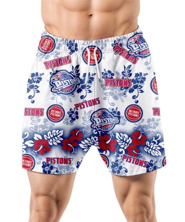 Detroit Pistons Aloha Paradise Hawaiian Shorts