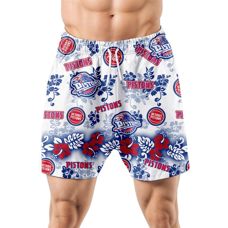 Detroit Pistons Aloha Paradise Hawaiian Shorts