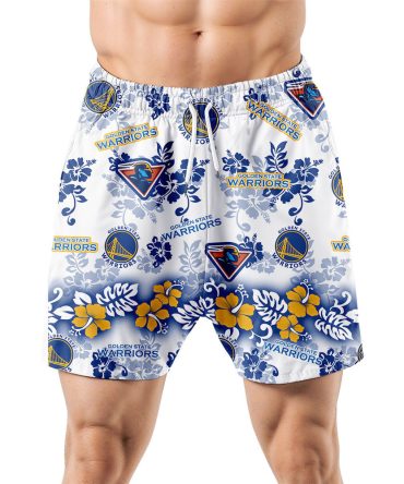 Golden State Warriors Aloha Paradise Hawaiian Shorts