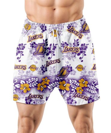 Los Angeles Lakers Aloha Paradise Hawaiian Shorts