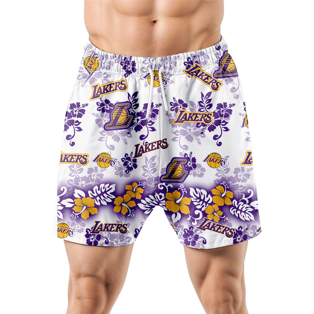 Los Angeles Lakers Aloha Paradise Hawaiian Shorts