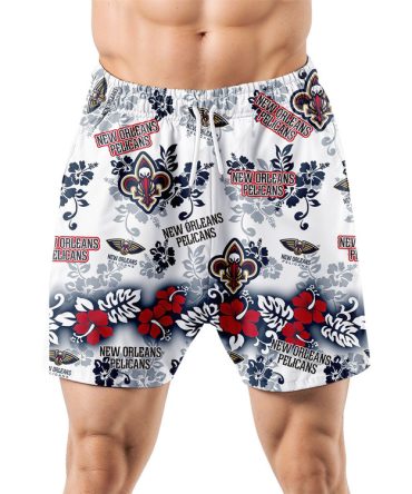 New Orleans Pelicans Aloha Paradise Hawaiian Shorts