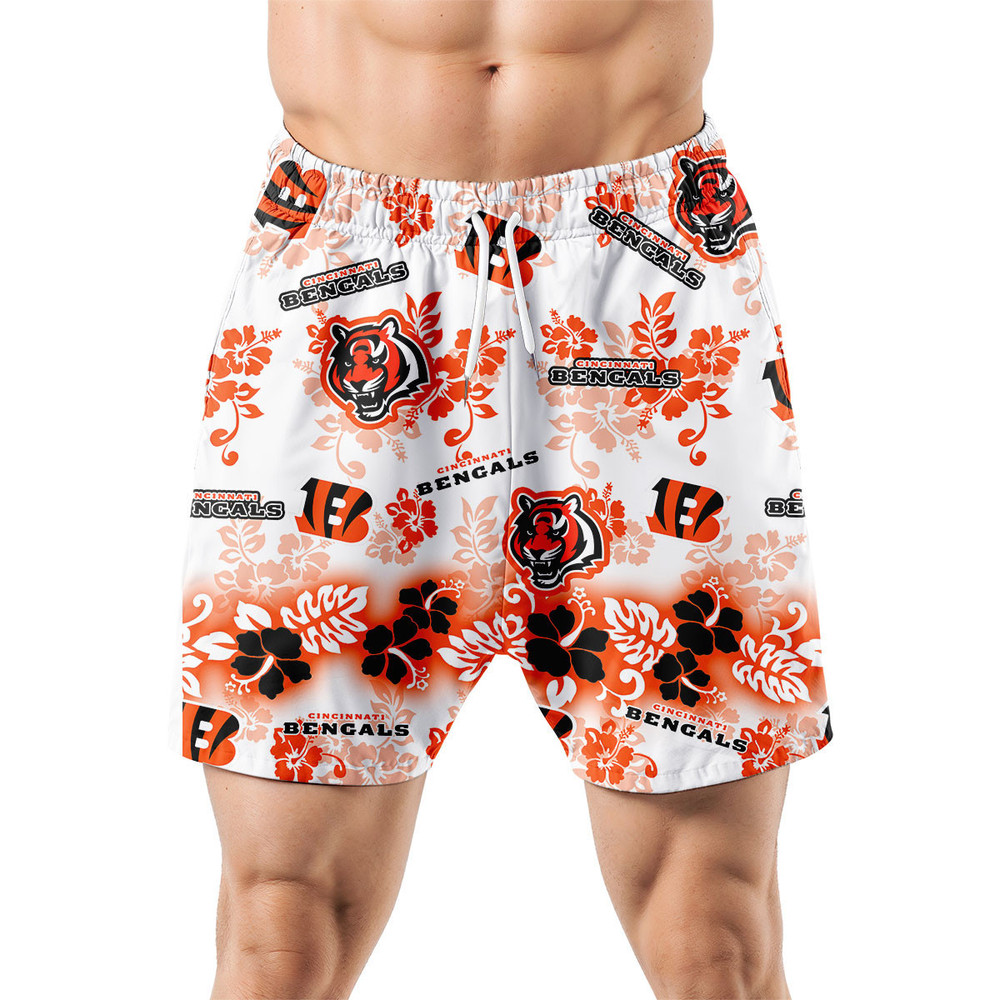 Cincinnati Bengals Aloha Paradise Hawaiian Shorts