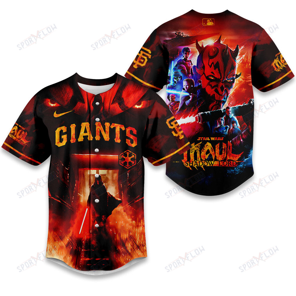San Francisco Giants X Star Wars Maul Shadow Lord Dark Side Power Baseball Jersey