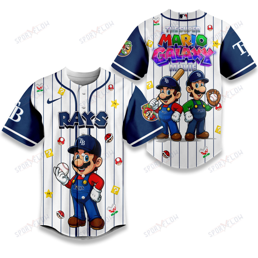 Tampa Bay Rays X Super Mario Galaxy Movie Edition Baseball Jersey