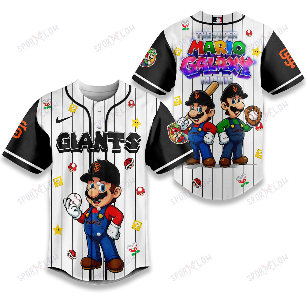 San Francisco Giants X Super Mario Galaxy Movie Edition Baseball Jersey