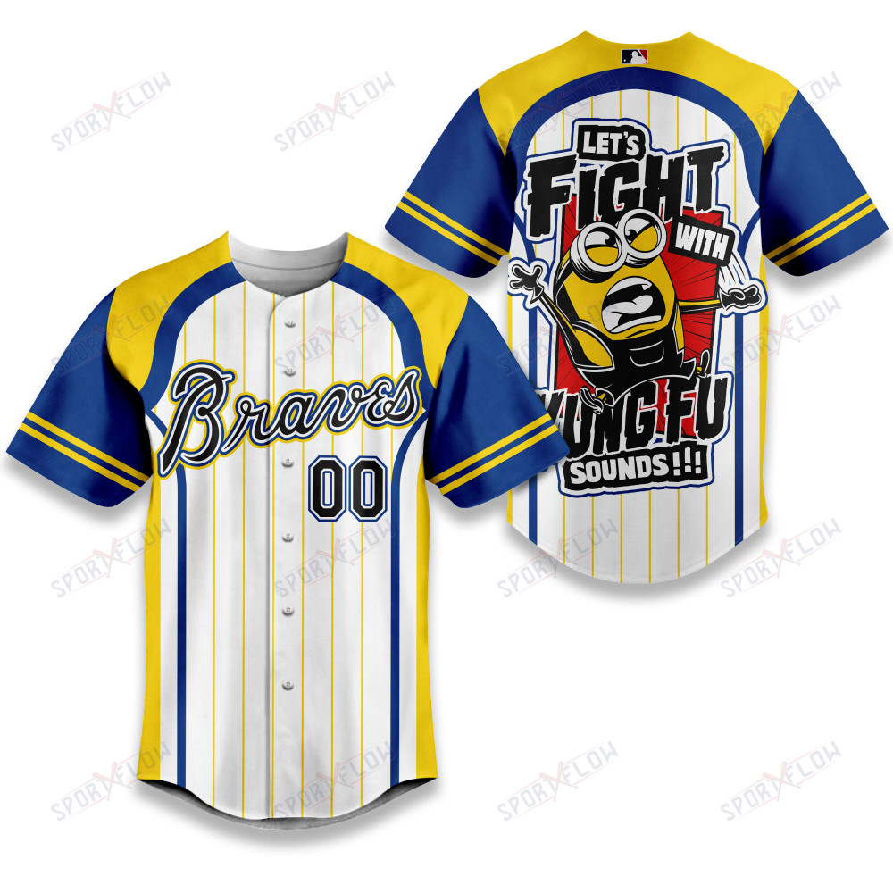 Atlanta Braves Minions Victory With 'Kung Fu' Baseball Jersey
