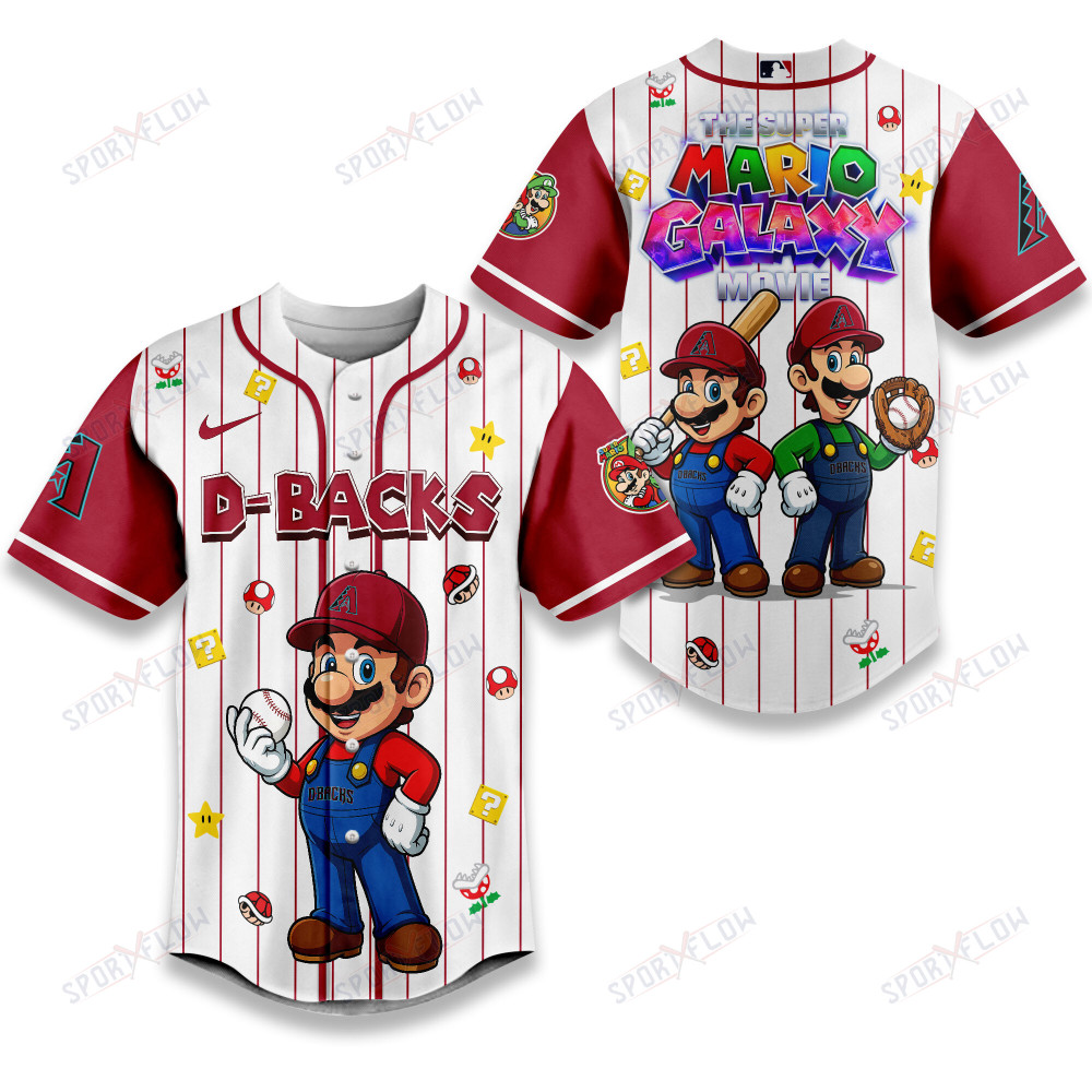 Arizona Diamondbacks X Super Mario Galaxy Movie Edition Baseball Jersey