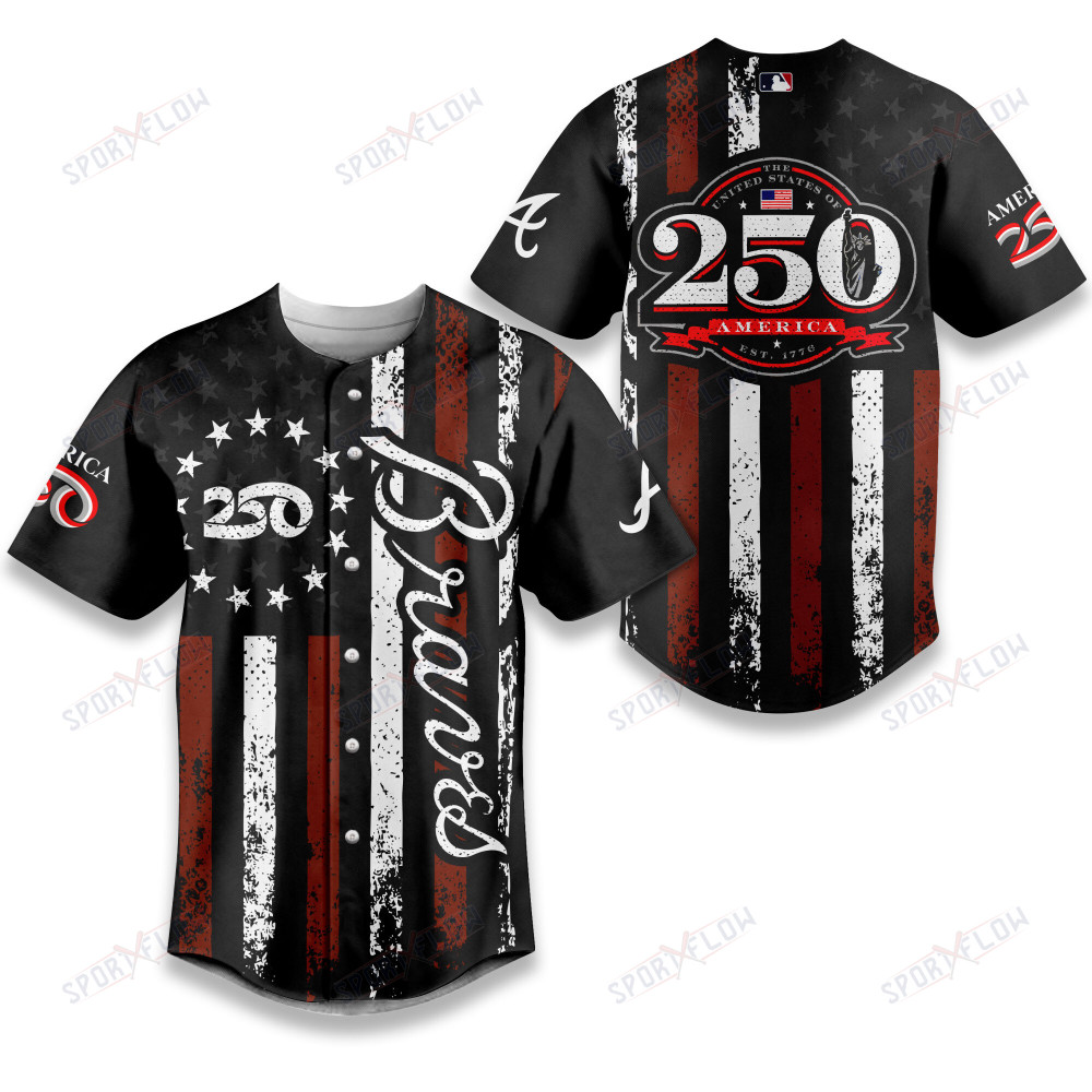 Atlanta Braves X America’S 250 Years Of Glory Baseball Jersey