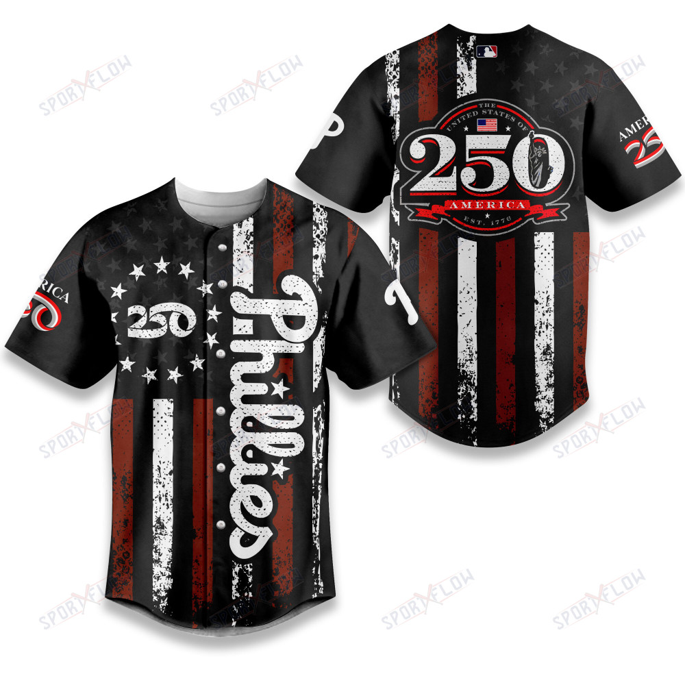 Philadelphia Phillies X America’S 250 Years Of Glory Baseball Jersey