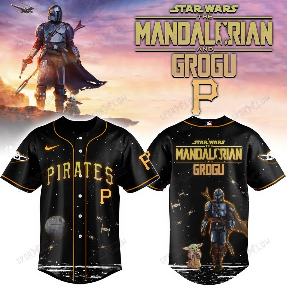 Pittsburgh Pirates X Star Wars Mandalorian & Grogu Special Baseball Jersey