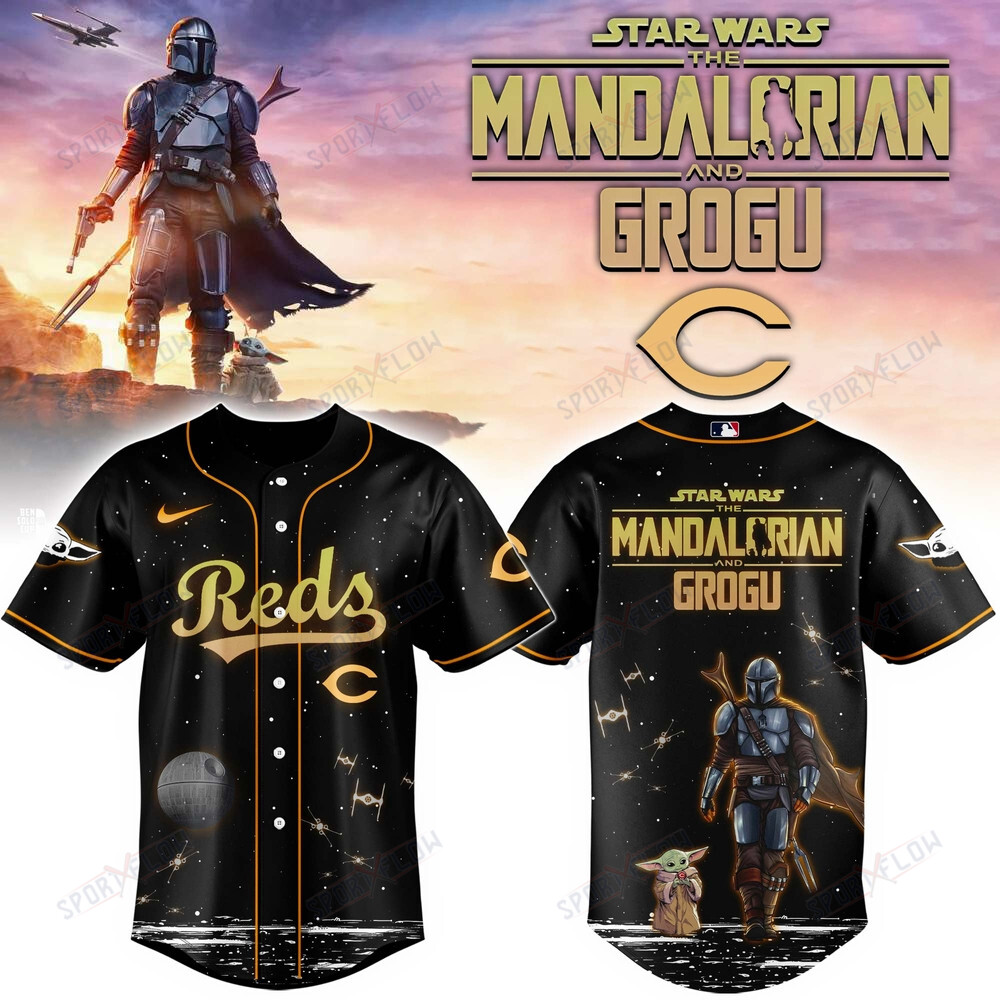 Cincinnati Reds X Star Wars Mandalorian & Grogu Special Baseball Jersey