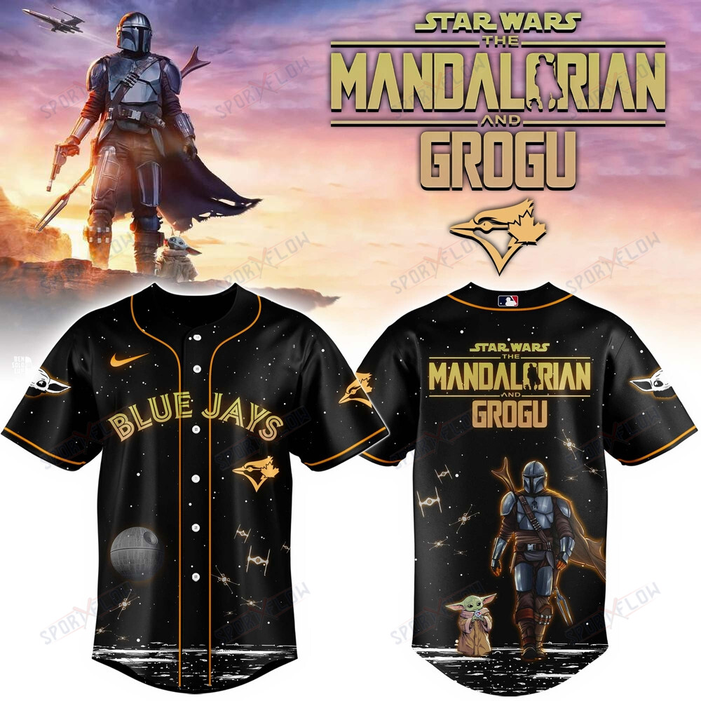 Toronto Blue Jays X Star Wars Mandalorian & Grogu Special Baseball Jersey