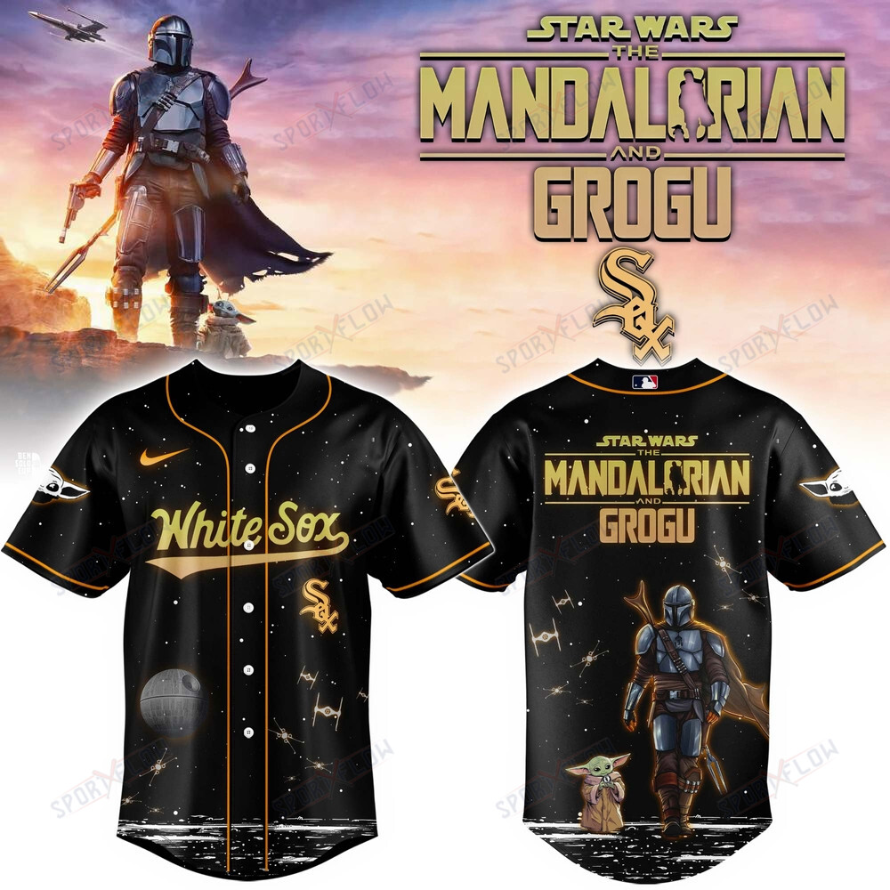Chicago White Sox X Star Wars Mandalorian & Grogu Special Baseball Jersey