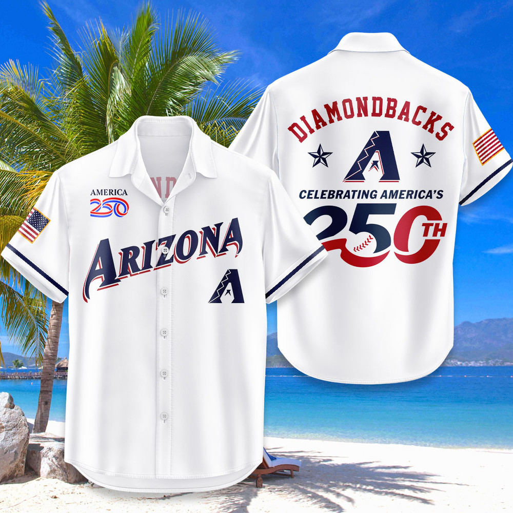 Arizona Diamondbacks Hawaiian Shirt Usa Flag 250 Years Of Freedom Anniversary 1776-2026