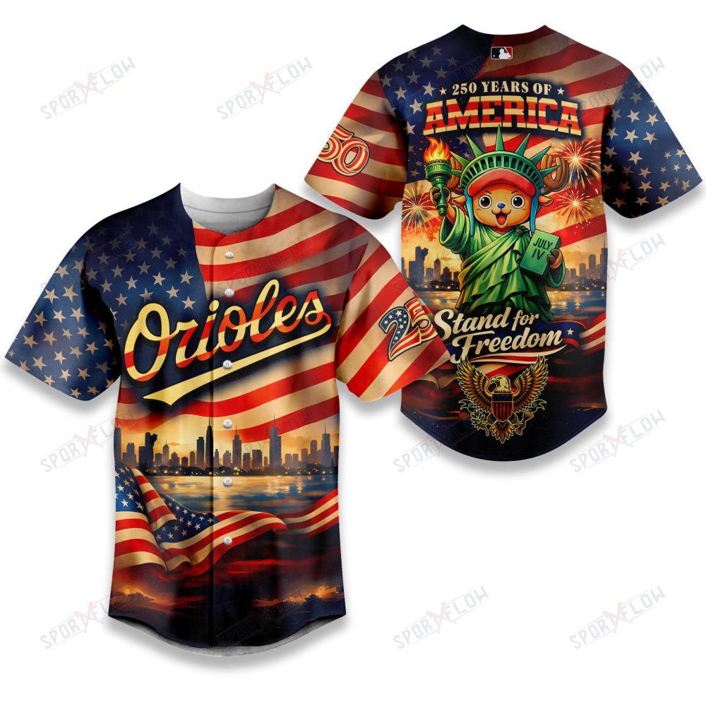 Baltimore Orioles X One Piece Chopper 250Th Anniversary Baseball Jersey
