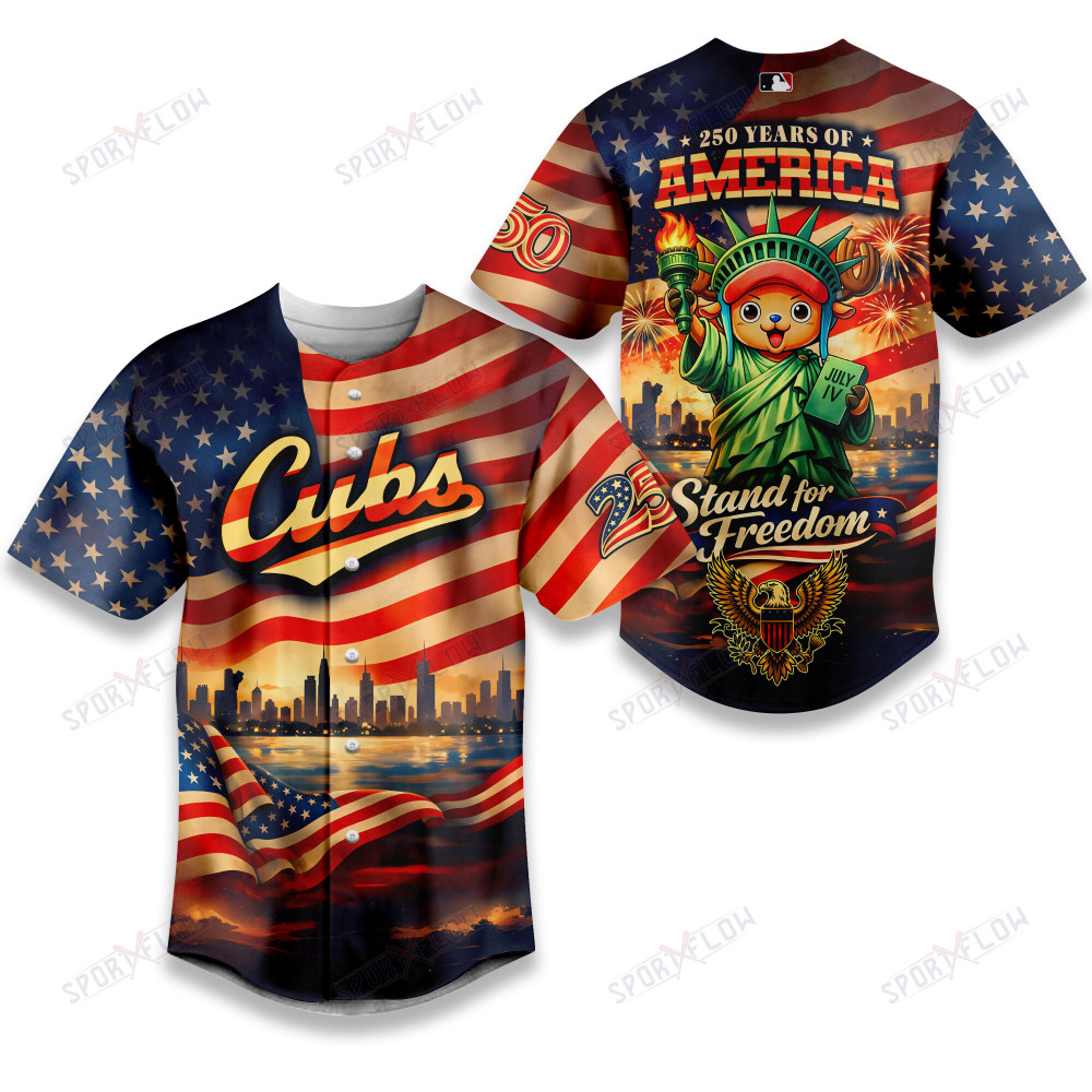 Chicago Cubs X One Piece Chopper 250Th Anniversary Baseball Jersey