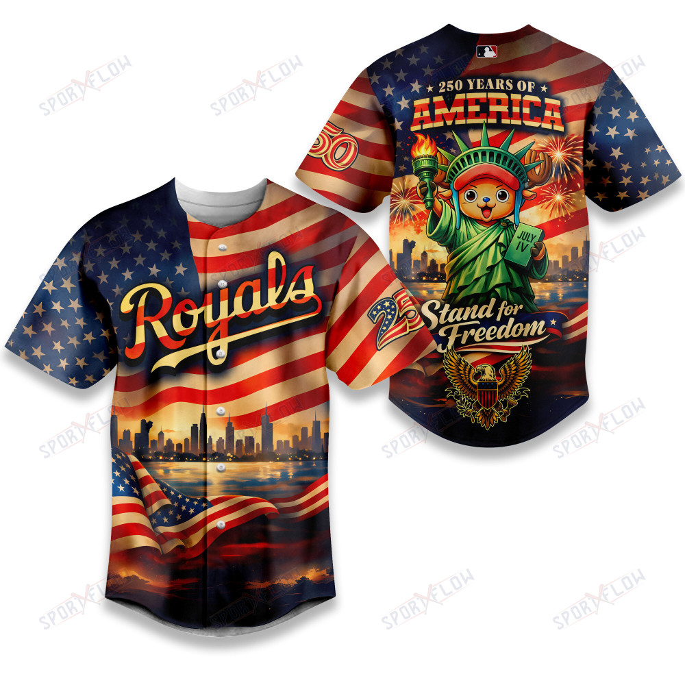 Kansas City Royals X One Piece Chopper 250Th Anniversary Baseball Jersey
