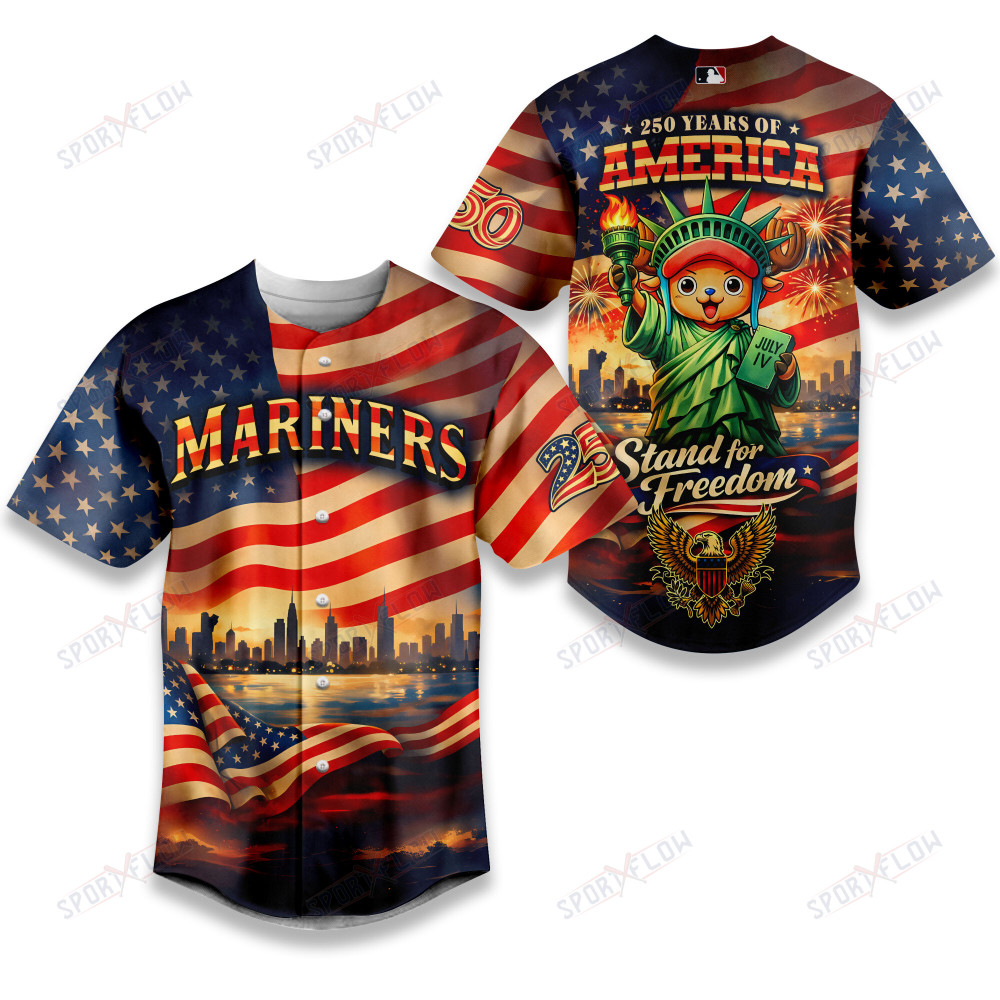 Seattle Mariners X One Piece Chopper 250Th Anniversary Baseball Jersey